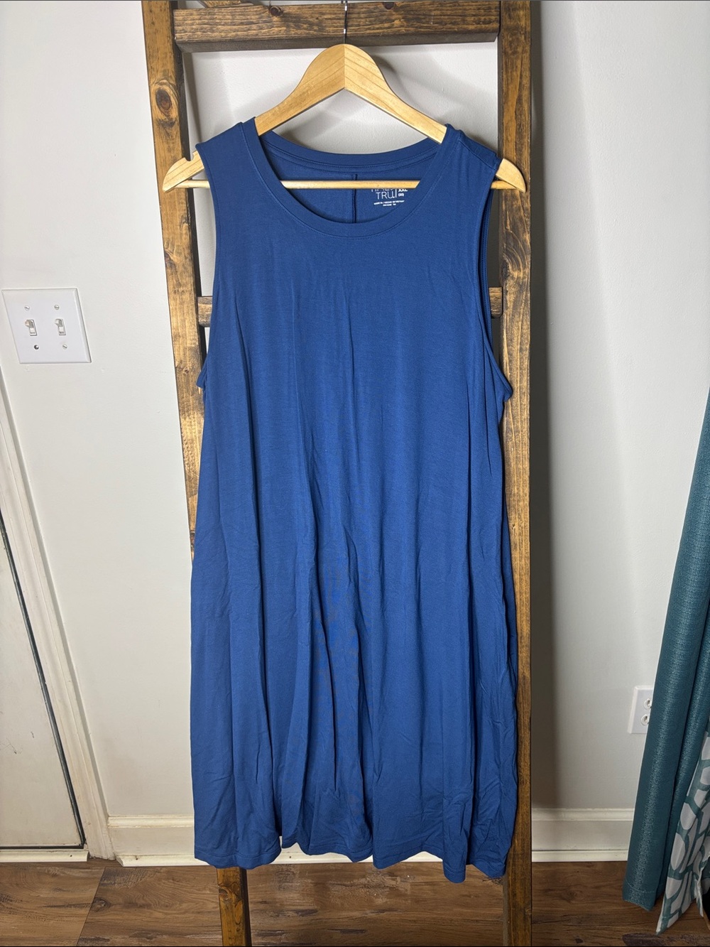Time and Tru Blue Sleeveless Swing Tank Dress XXL